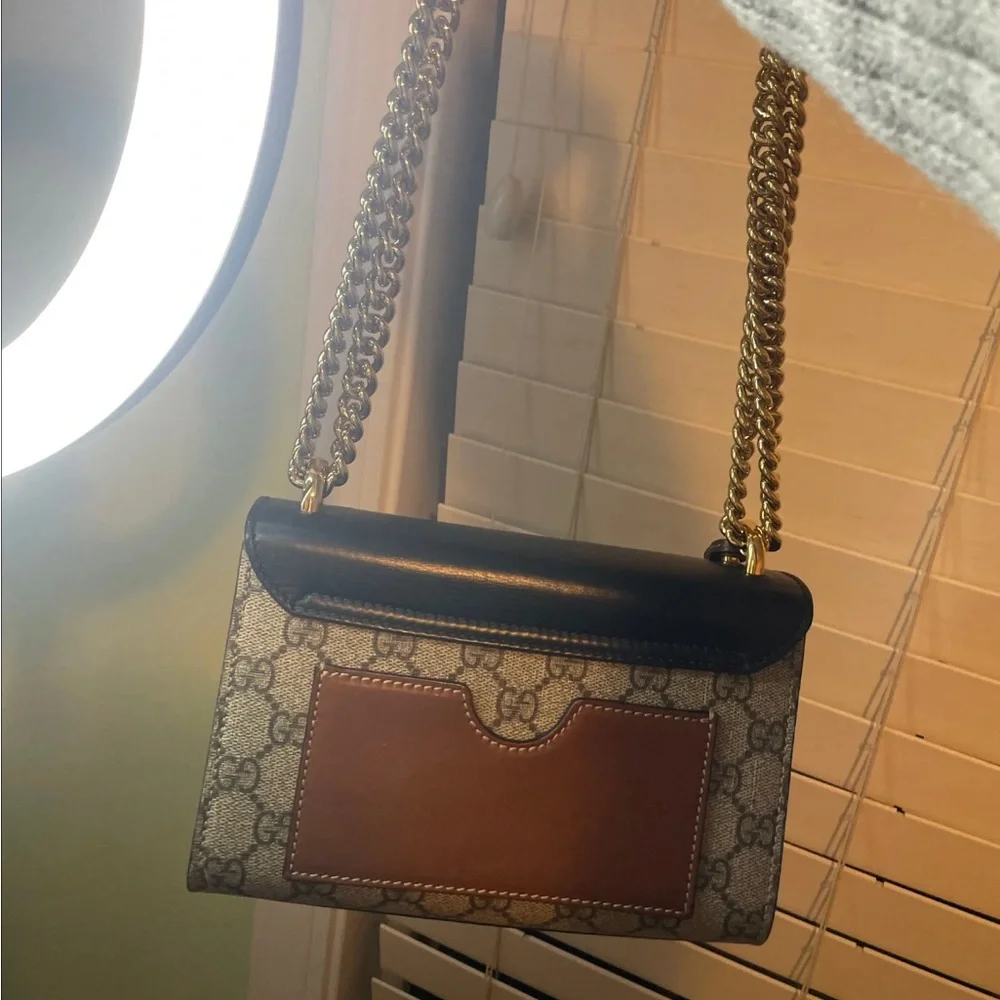 Gucci GG Supreme Monogram Small Padlock Black Bag $2250 - Picture 3 of 8
